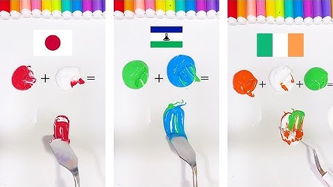 What color do mixed flags make? (Part 1) #paintmixing #colormixing #satisfying #asmrart