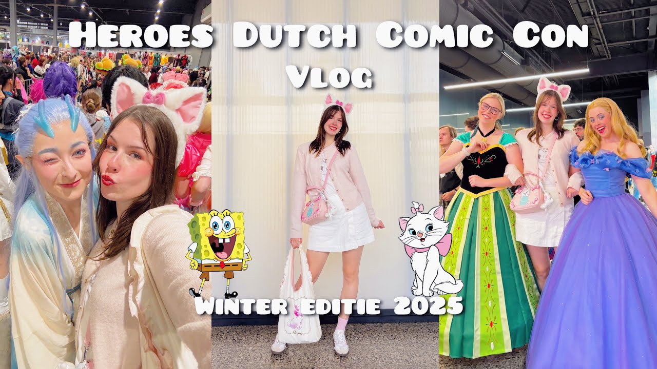 Dansen & shoppen op HEROES DUTCH COMIC CON!🎀🤍 [vlog, winter 2025]