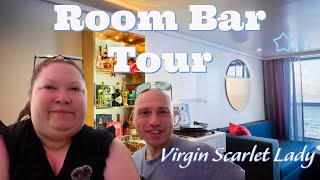 Whats included in the Rock Star Room Bar on Virgin Voyages