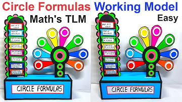 circle formulas working model - diy - maths tlm - craftpiller