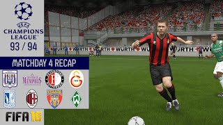 Champions League 1993/1994 SIM - Matchday 4 Recap