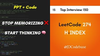 Why I Was Failing LeetCode (H-Index Example) | How to Think, Not Memorize | JDCodebase