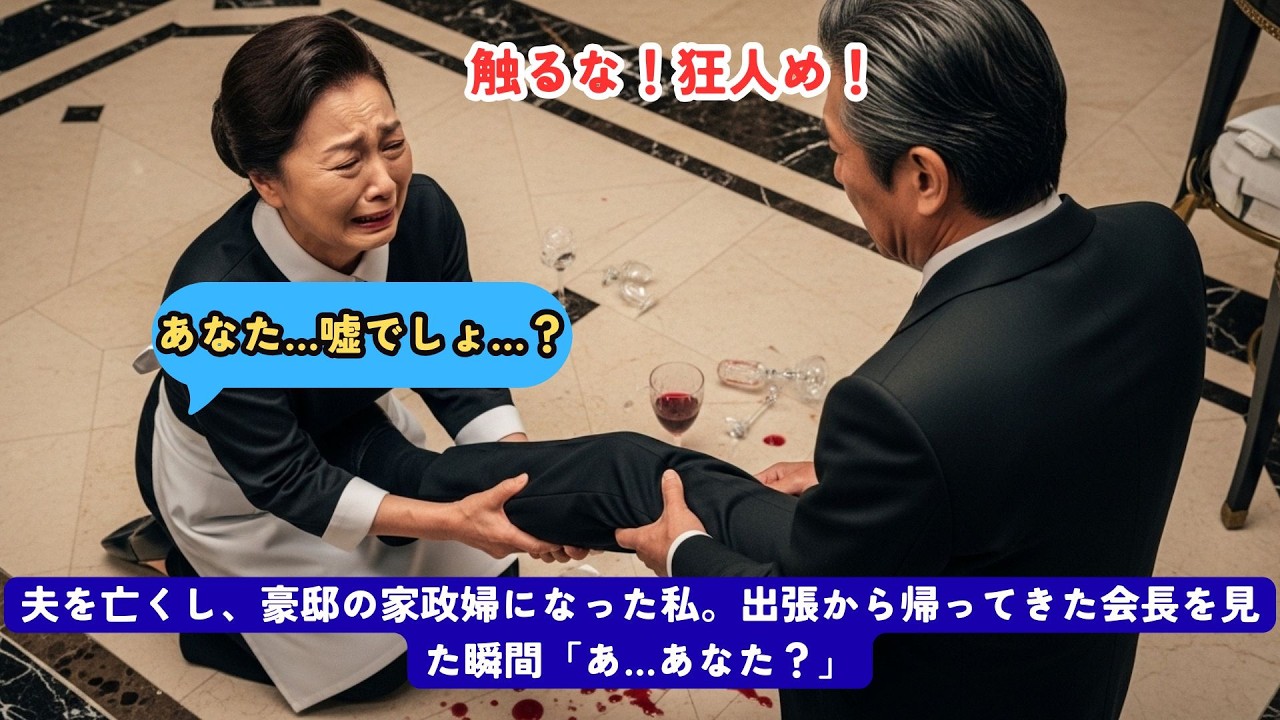 夫を亡くし、豪邸の家政婦になった私。出張から帰ってきた会長を見た瞬間「あ…あなた？」