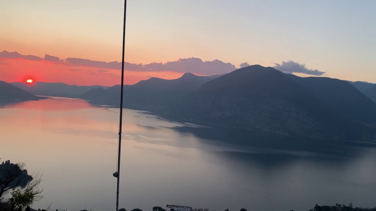 Sunset lake Iseo
