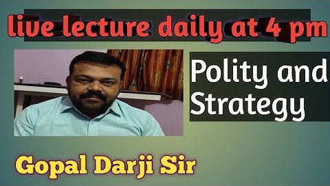 Gopal Darji Sir Live Lecture-7 Political Science strategy