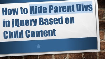 How to Hide Parent Divs in jQuery Based on Child Content