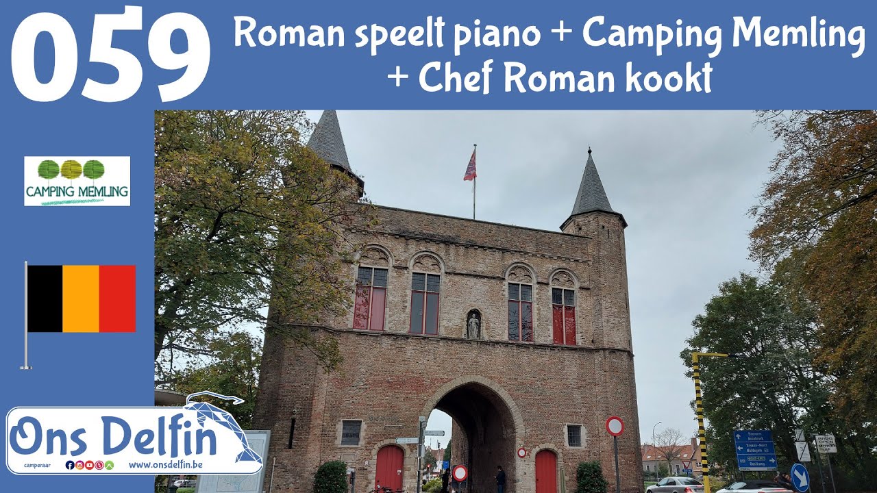 059 Roman speelt piano, Camping Memling, Chef Roman kookt