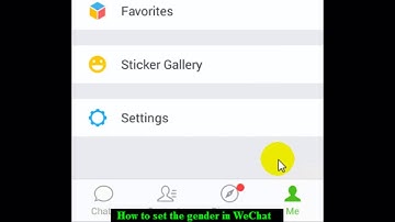 How to set the gender in WeChat