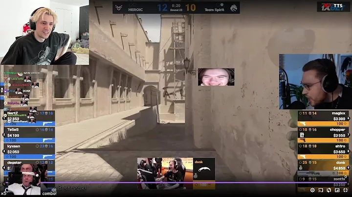 xQc Shocked by Donk's 1v5 Ace