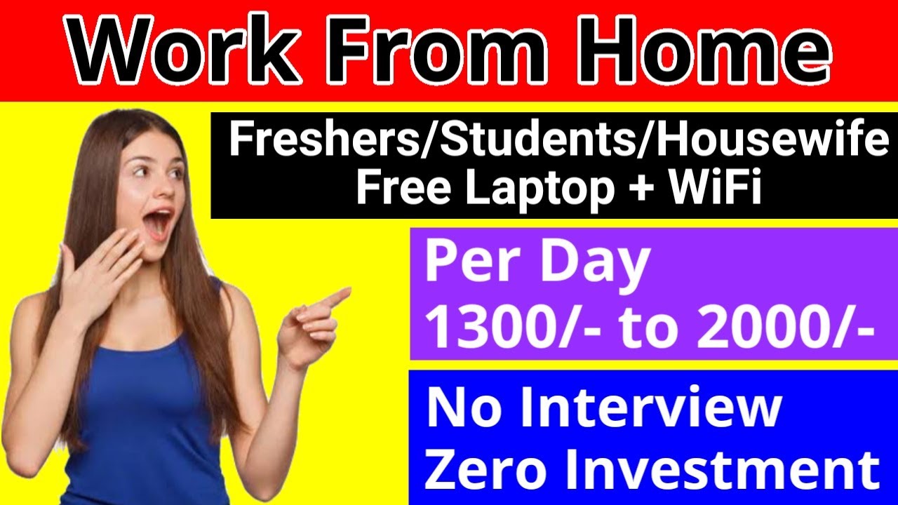 Work From Home Jobs Free Laptop WiFi Online Jobs At Home Part 