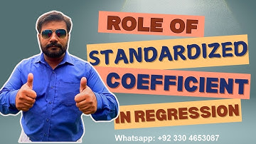 Standardized Coefficient in Econometrics | Relative importance of explanatory variable