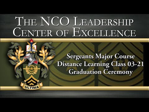 Sergeants Major Course Distance Learning Class 03-21 Graduation Ceremony