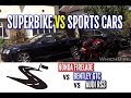 Superbike vs Sports Cars - Honda CB1000RR Fireblade vs Audi RS3 vs Bentley Continental GTC