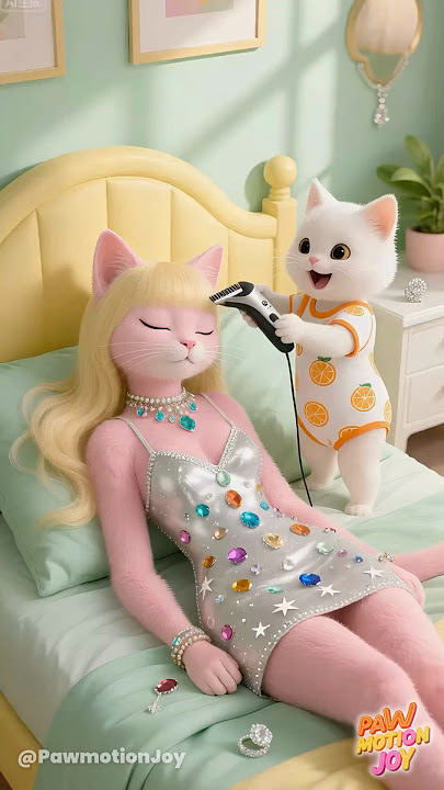 💔Kitten bitten by mice. Daddy rushes to the rescue! #animation #cartoon