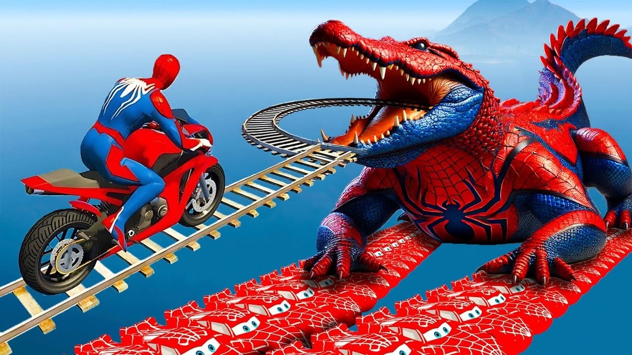 الرجل العنكبوت انقاذ باتمان Spider-Man Rescue batman vs iron man vs venom funny Game GTA 5 superhero