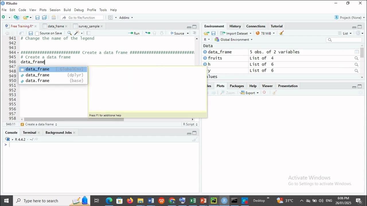 Create a Data frame in Python and R Programming - YouTube