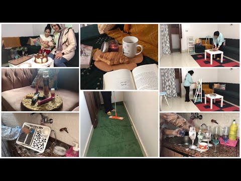 روتين تحدي الكسل❌تنظيف عميق للبيت بالكامل✌️جهزت فطار رايق 🥪☕️