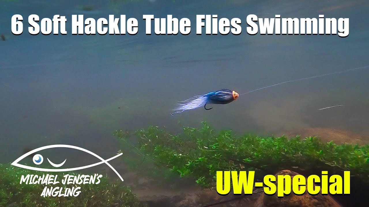 6 Soft Hackle Tube Flies - real under water swimming action