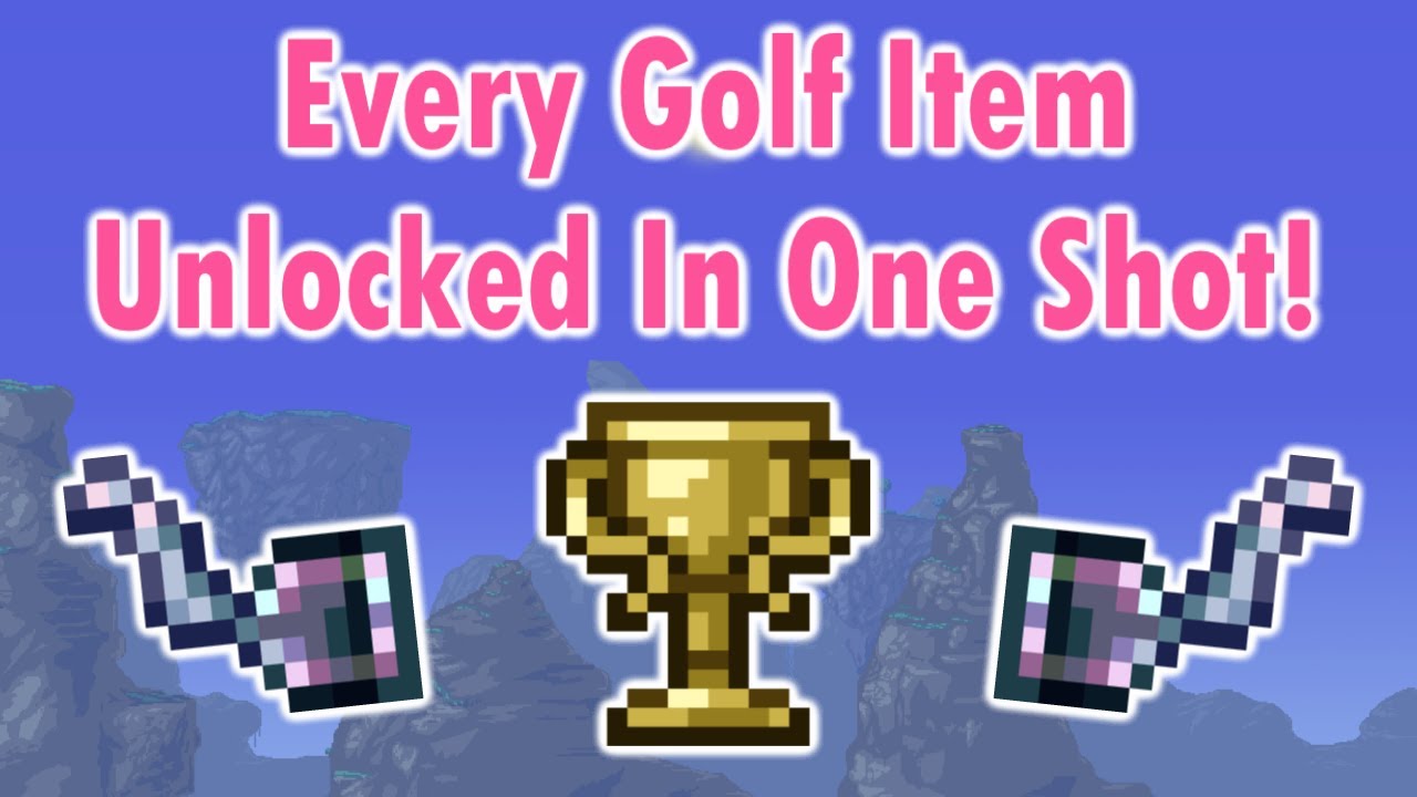 Getting the Highest Possible Golf Score In One Shot! (Terraria 1.4