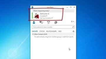 Microsoft Lync 2013: Log in to Lync and Add a Personal Note