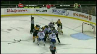 Tim Thomas doesn't take any shit (knocks down Kostitsyn) 1/13/09
