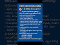 VCR Certifications #trending #jobsearch #india #job #jobseekers #world