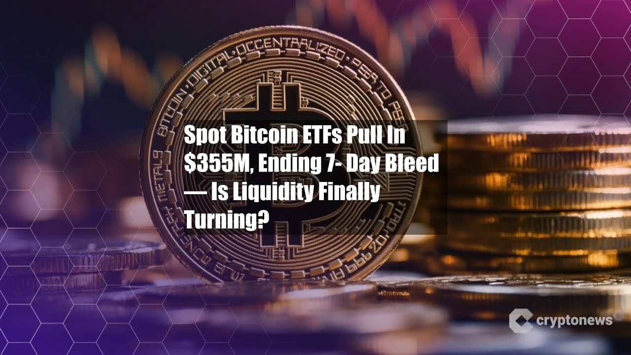 Spot Bitcoin ETFs Pull In $355M, Ending 7- Day Bleed — Is - YouTube