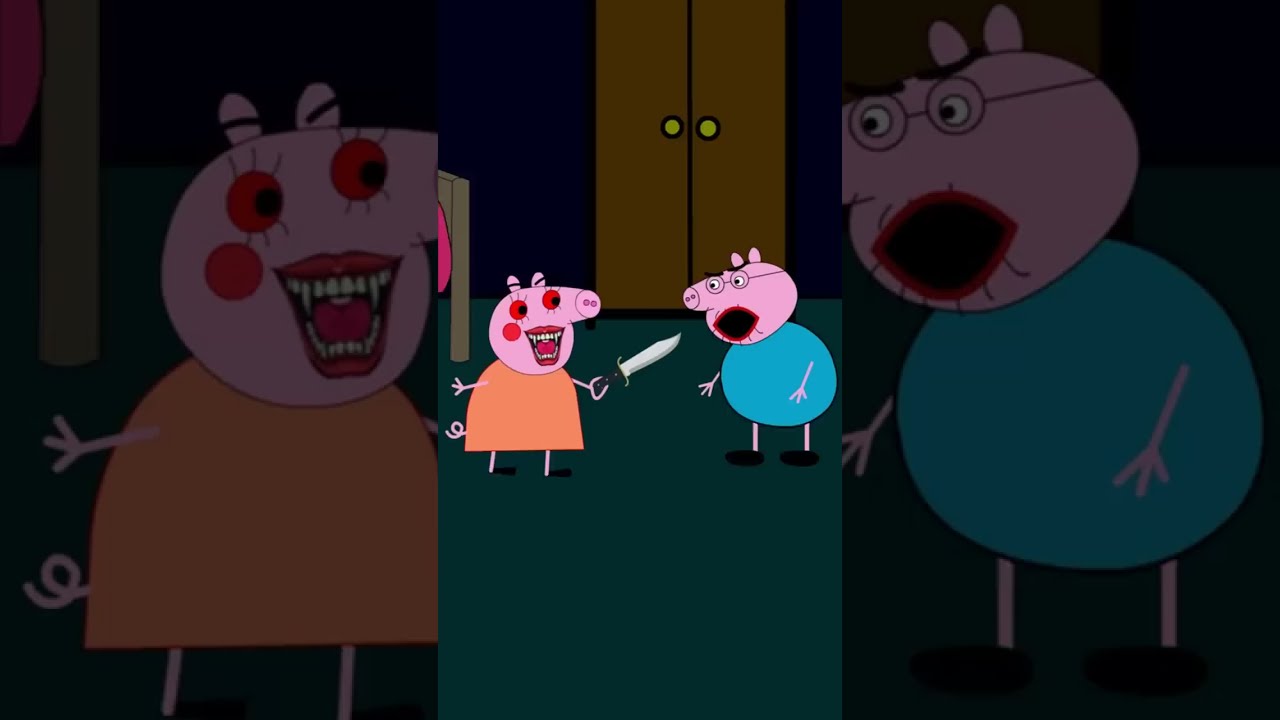 😈👾 peppa pig horror evil pig scary story #shorts #animation #story