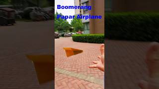 #shorts How to make a boomerang paper airplane that flies back to your hand screenshot 1