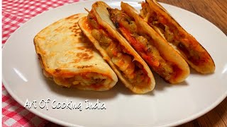 crispy potato tacos|dominos style taco Mexicana|homemade potato tacos in tawa