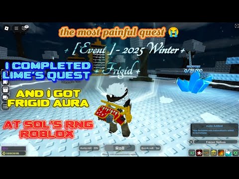 I COMPLETED THE MOST PAINFUL QUEST AT SOL'S RNG ROBLOX 😭 - YouTube