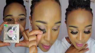 How to install fake eyelashes step by step / jinsi ya kuweka kope bandia step kwa step.