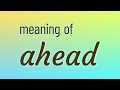 Ahead - 53 English Vocabulary Flashcards