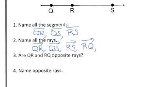 1-4 Segments, Rays, Parallel Lines and Planes