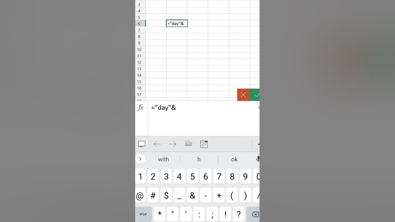 Unique formula in excel mobile par excel sikhe youtubeshorts shorts