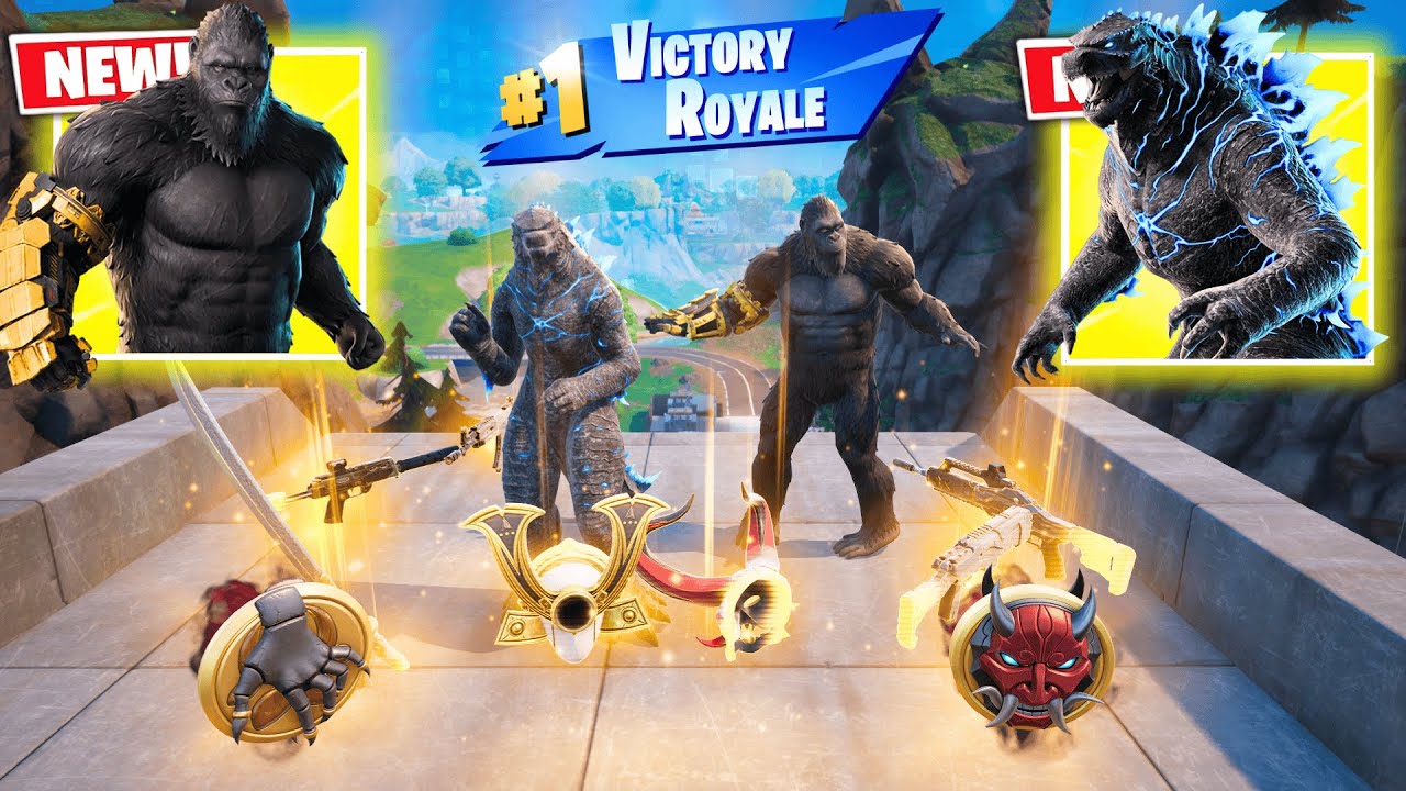 GODZILLA x KONG vs 3 NEW MEDALLIONS & MYTHIC’S CHALLENGE (Fortnite Chapter6)
