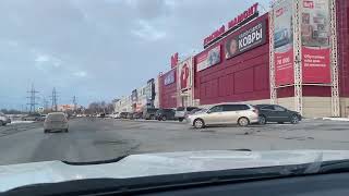 Russian roads. Novosibirsk Street View. From Sovietskaya st. to Bolshaya Medvieditsa Mall