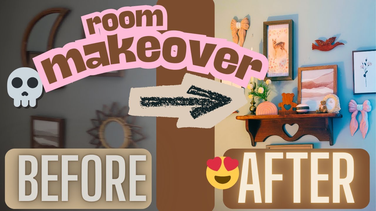 PINTEREST ROOM TRANSFORMATION! THRIFTED, COZY, COTTAGE CORE VIBES! 🧸🧺 PART 1