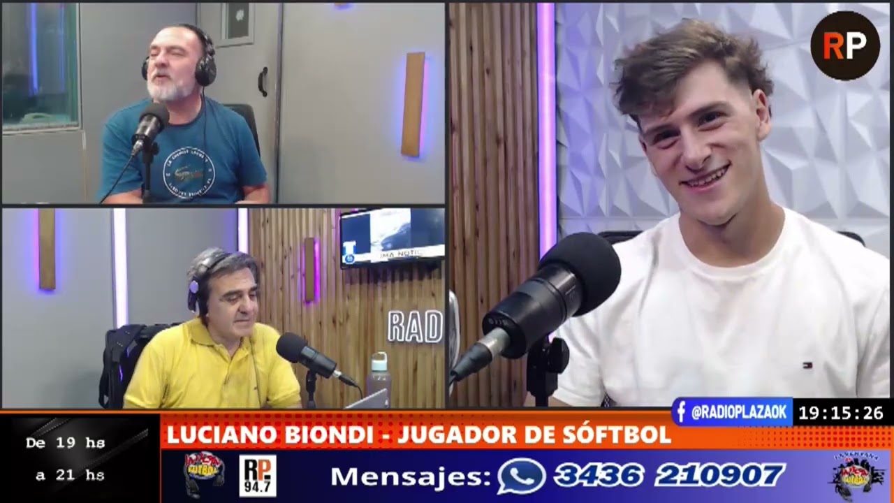 Luciano Biondi, ganador del Premio Olimpia de Plata en Sóftbol, estuvo en La Fiesta del Futbol