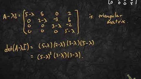 Finding eigenvalues using the characteristic equation