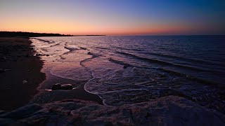 Purple Sky Sunset Serenity: Ocean Waves ASMR for Deep Sleep | 3Hour Relaxation in 4K UHD