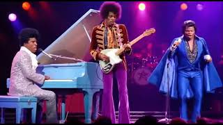 Jimi Hendrix & James Brown With Little Richard On Stage