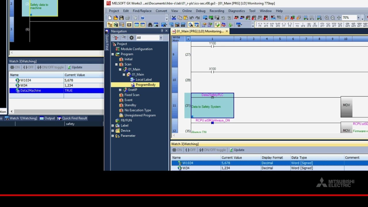 みらいページ Mitsubishi Electric Automation - GX Works3 System Simulation - YouTube
