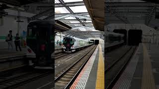 【3月からE653系に】新小平駅を通過するE257系特急鎌倉【MHとホイッスルあり〼】