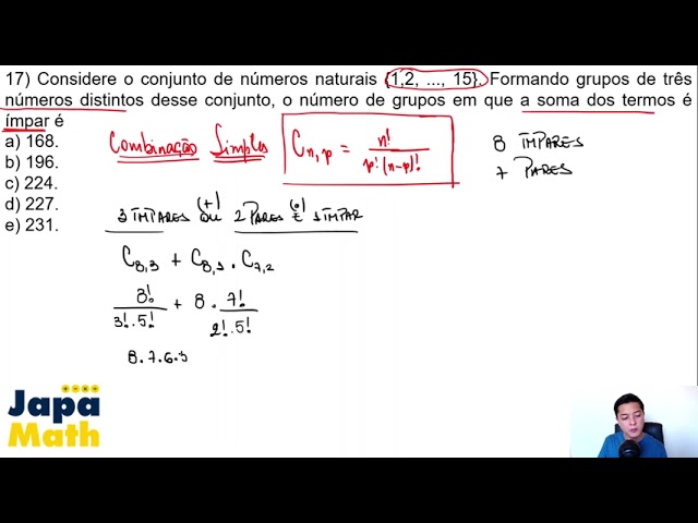 Prova Resolvida EsPCEx (2018 - 2019) - Análise Combinatória - YouTube
