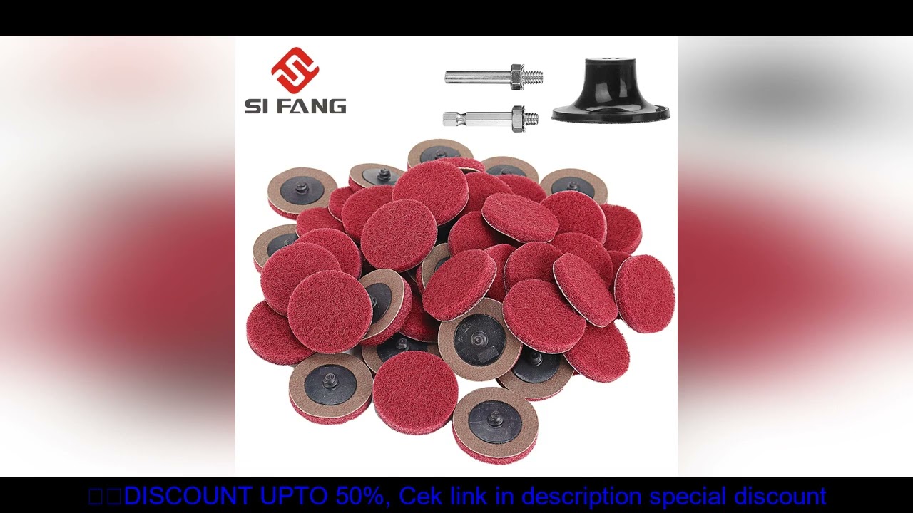 30pcs 2inch Roll Lock Surface Sanding Discs Pad Polishing Sandpaper For Woodworking Metal Rotary Too