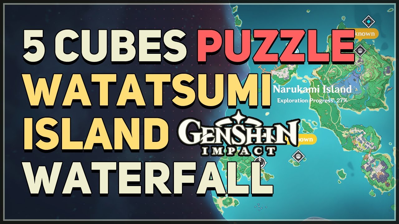 Watatsumi Island Waterfall 5 Cubes Rotation Puzzle Genshin Impact YouTube