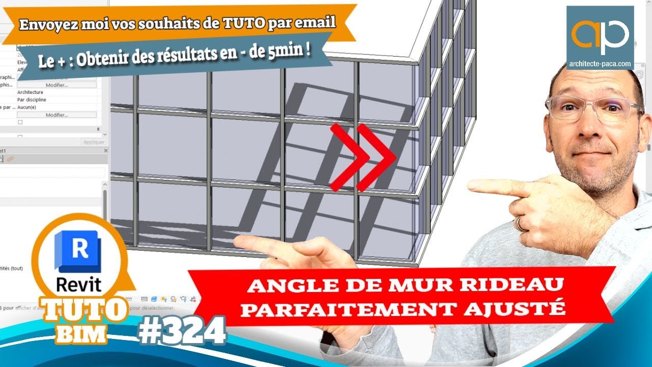 Angle PARFAIT pour MUR RIDEAU sur 