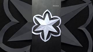 Easy beautiful paper snowflake making tutorial ❄️ #papercrafts #crafts #snowflakes #shorts #drawing
