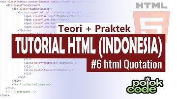 Tutorial HTML Bahasa Indonesia #6 html quotation
